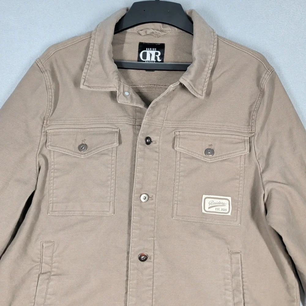 Darius Rucker Jacket Mens‎ XL Tan Las Vegas Raiders DR_35JK238 NFL Trucker Coat